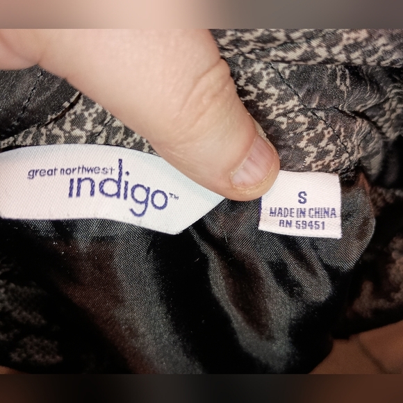 2/$30 INDIGO Black and Gray patterned Vest (#1,122) - Picture 2 of 7